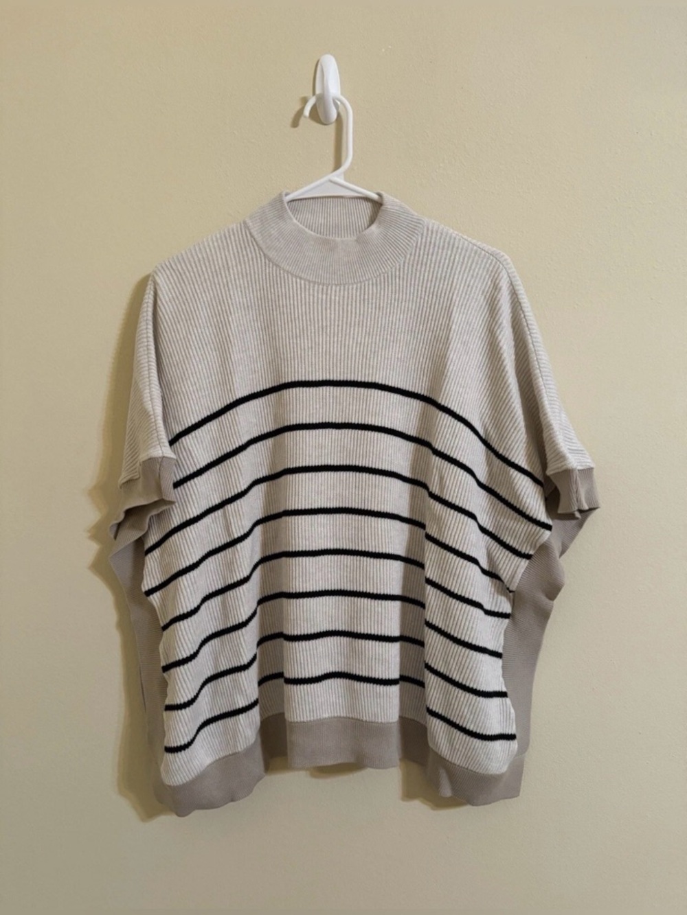 Brunello Cucinelli Poncho Sweater Knit Cape Multicolor Striped XXS